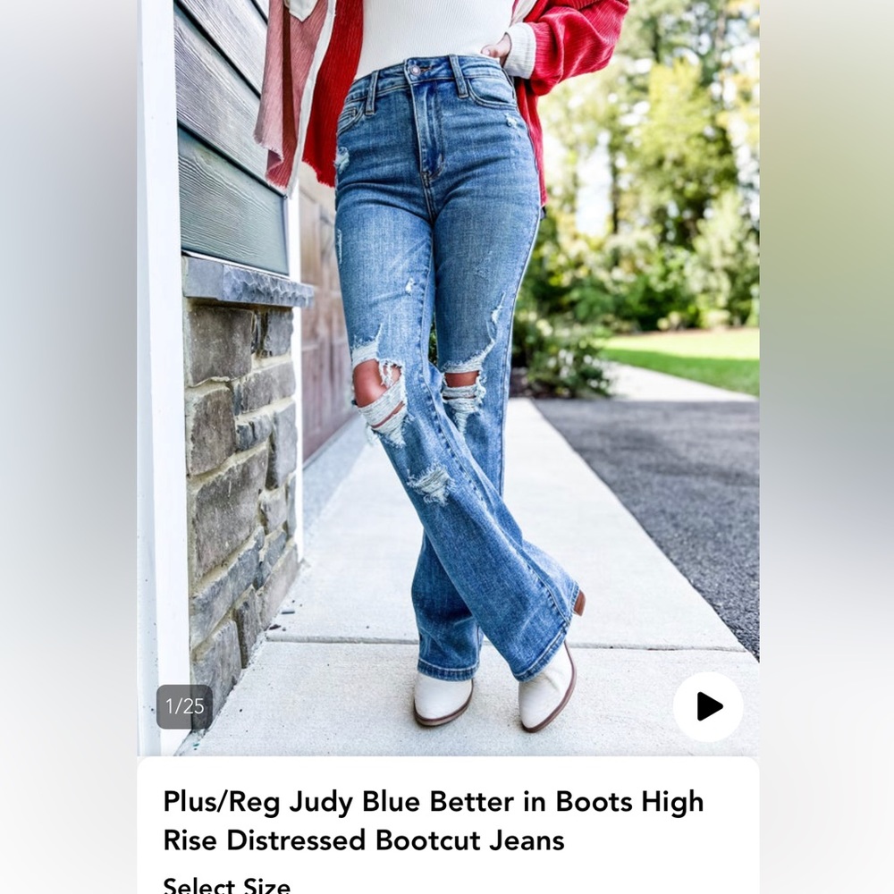 Judy Blue bootcut distressed